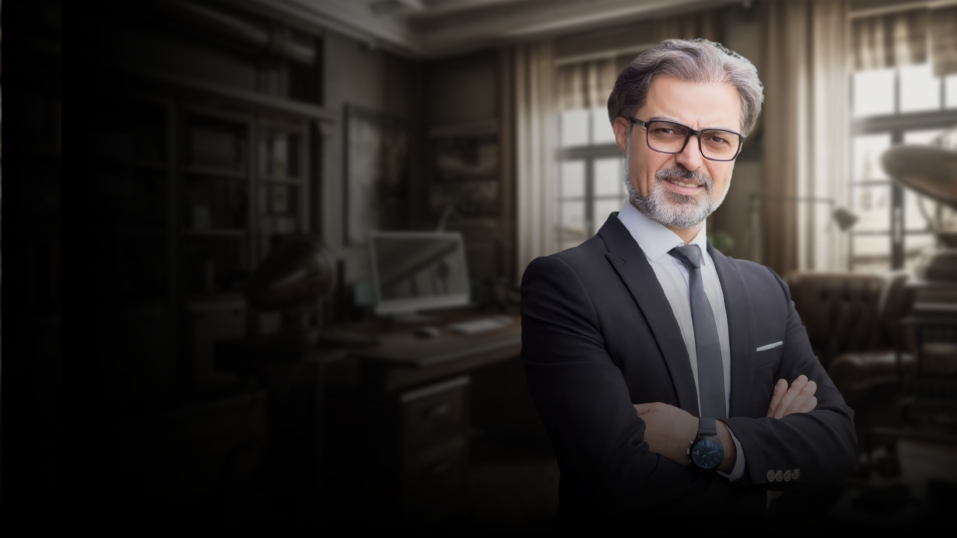 Dr. Marcelo Dias em escritório contemporâneo